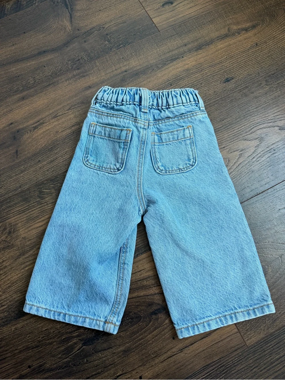 MNG Denim Baby Girls Wide Leg Light Wash Jeans Size 12-18 Months
